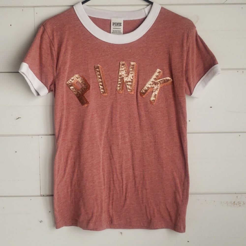 VICTORIA SECRET PINK SEQUIN SHIRT